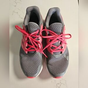 Women's Adidas Gray and Pink Athletic Sneakers